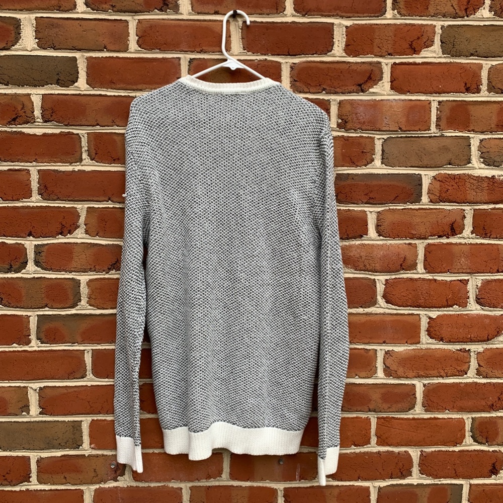 Express Black and White Knit Long Sleeve Sweater - Picture 5 of 6
